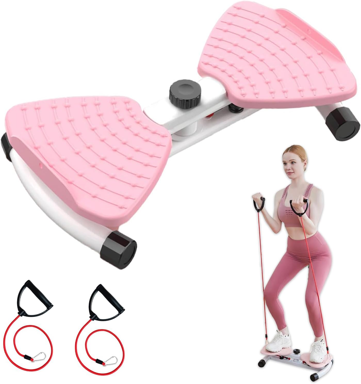 Waist Twister Machine Exercise for Waist Slimming & Foot Massage, Adjustable Resistance, ABS + Carbon Steel for Fat Burning, Quiet Operation, 330Lbs Capacity