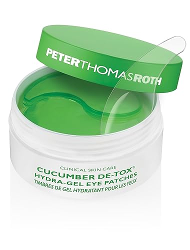 Peter Thomas Roth Parches para ojos de pepino desintoxicante Hydra-Gel | Parches calmantes debajo de los ojos para hinchazón, ojeras, líneas finas y