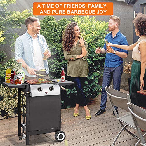 image for MaxKare Propane Gas Grill Outdoor Flat Top Gas Grill Griddle with 2 Bu
