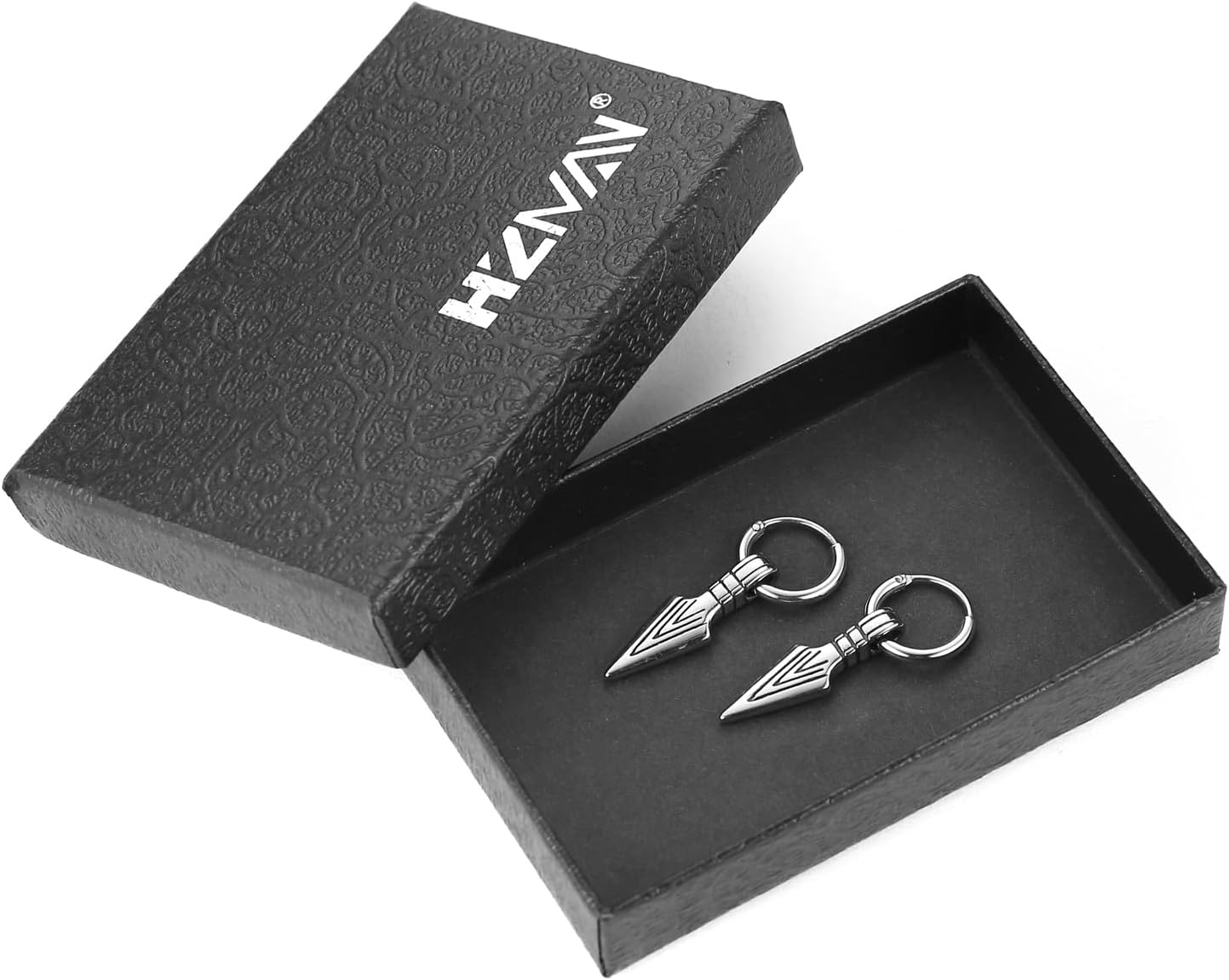 HZMAN Sword/Cross/Awl Spike Dangle Earrings for Men Women Gothic Punk Stainless Steel Hinged Huggie Hoop Earring Jewelry Gift - Image 6