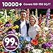 Wildflower Seeds Bulk 10000+, 1.06oz Butterfly Hummingbird Mix, 21 Variety Perennial Annual Mix, Heirloom Flower Seeds for Planting Outdoor Indoor, High Germination Rate Garden Seeds