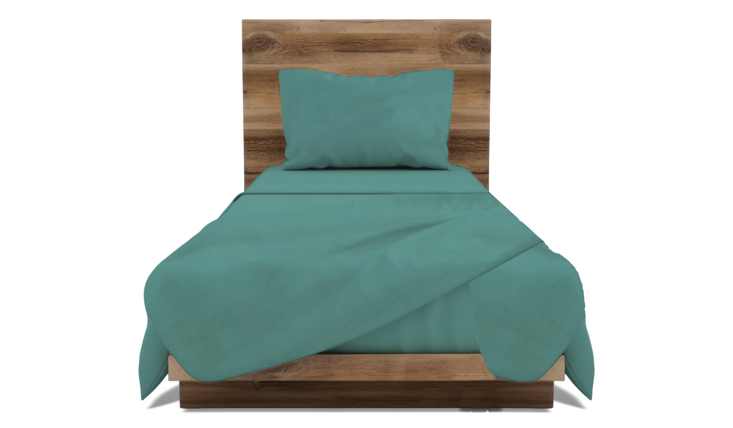 GEMITEXBed Set Made in Italy in 100% Cotton, Plain Colour, Single, Cotton Line, Brass Colour, with Anti-Pilling and Hypoallergenic Treatment