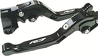Vista 2 de Accesorios de motocicleta Grabar Logo Palancas de freno y embrague Set ajustable plegable extensible CNC compatible con Yamaha R7 2021 2022 2023