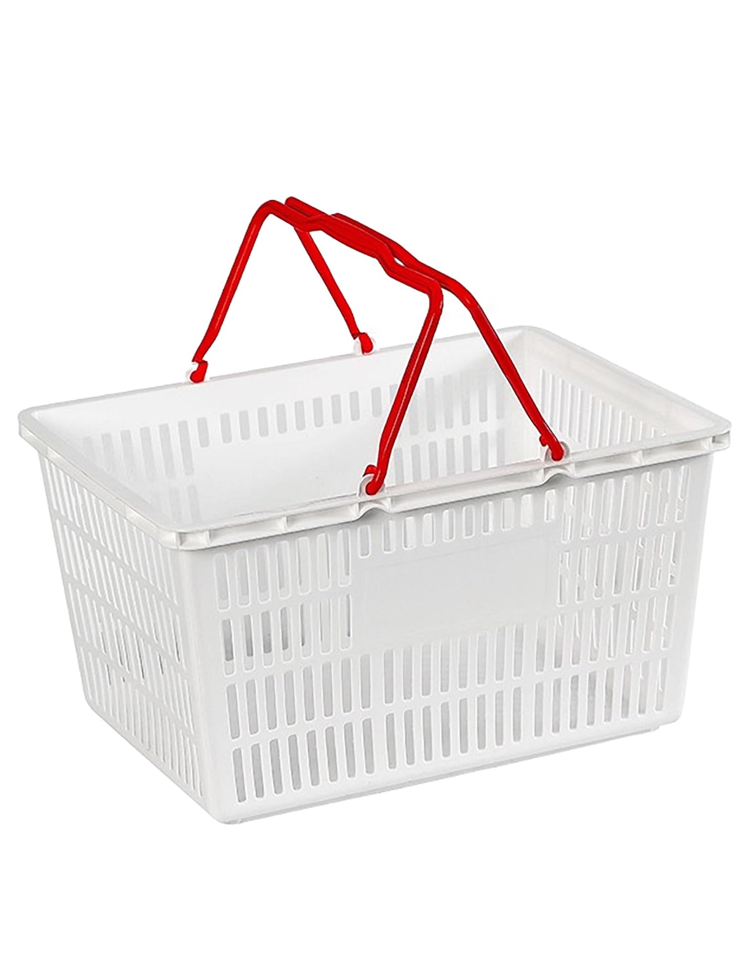 Cestas de almacenamiento de plástico plegables de alta resistencia – Paquete de 8 cestas con mango para comestibles, lavandería, picnic y organización del hogar