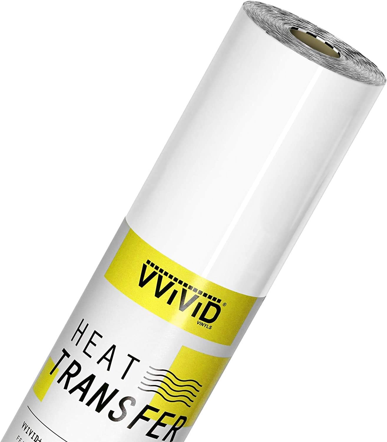 VVIVID+ White Premium Line Heat Transfer Vinyl Film for Cricut, Silhouette & Cameo (12" x 600" (50ft))