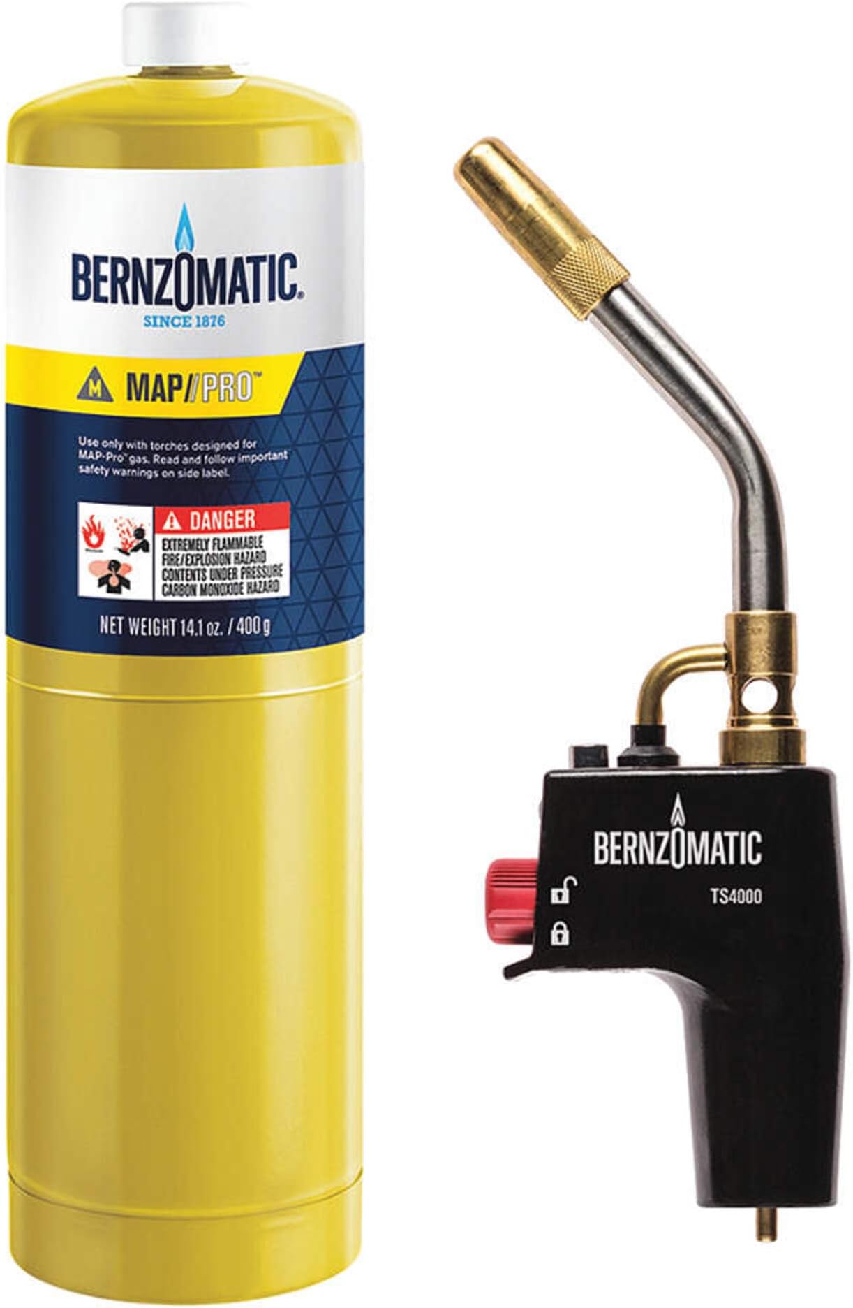 Bernzomatic Worthington Cylinder TS4000KC Map-Pro Trigger Start Torch Kit