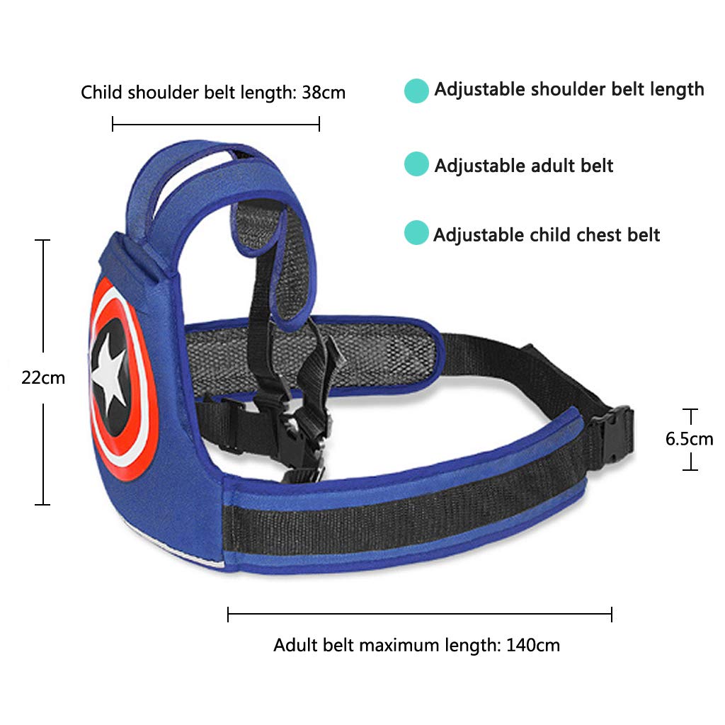 Cinturón de Seguridad Para Motocicleta Eléctrica Arnés de Seguridad Anticaída Para Niños Banda Reflectante Ajustable Arnés de Protección Para Motocicleta Para Niños Adecuado Para Niños de 1 a 12 años