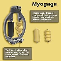 Vista 4 de Rodillo de antebrazo para aliviar el codo de tenis y aliviar el dolor con tres rodillos de masaje reemplazables para masajeador de tejidos y brazos