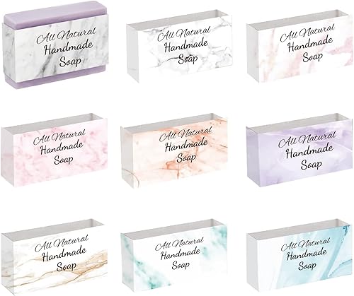 Miniatura 8 de PH PandaHall 90 envoltorios de jabón de mármol, 9 estilos de embalaje de jabón, papel de envoltura de jabón, cinta de papel de jabón vertical,