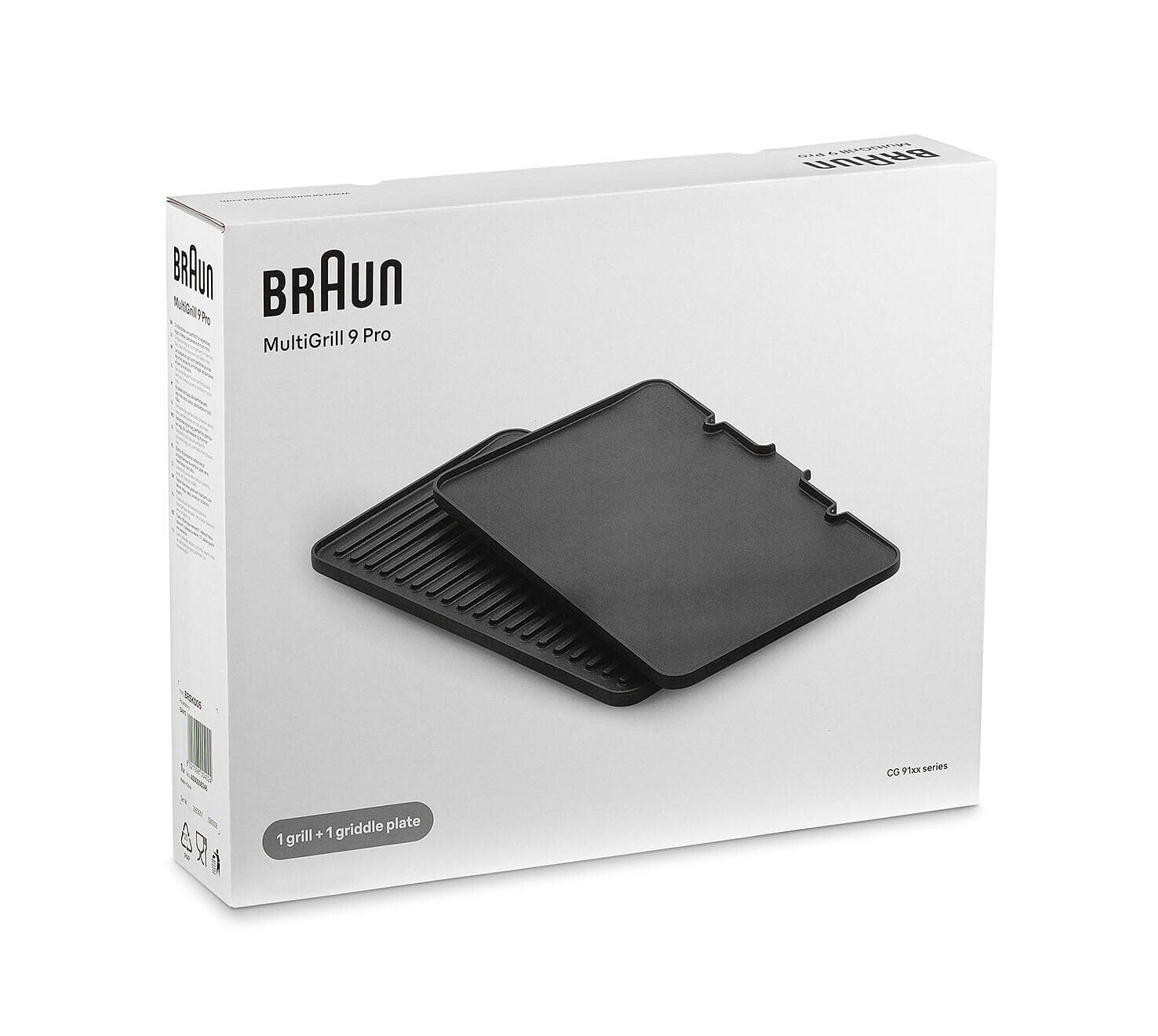 SET PIASTRA + PIASTRA GRILL ADATTO PER BRAUN MULTIGRILL 9 PRO CG9140 - CG9160 - CG9167
