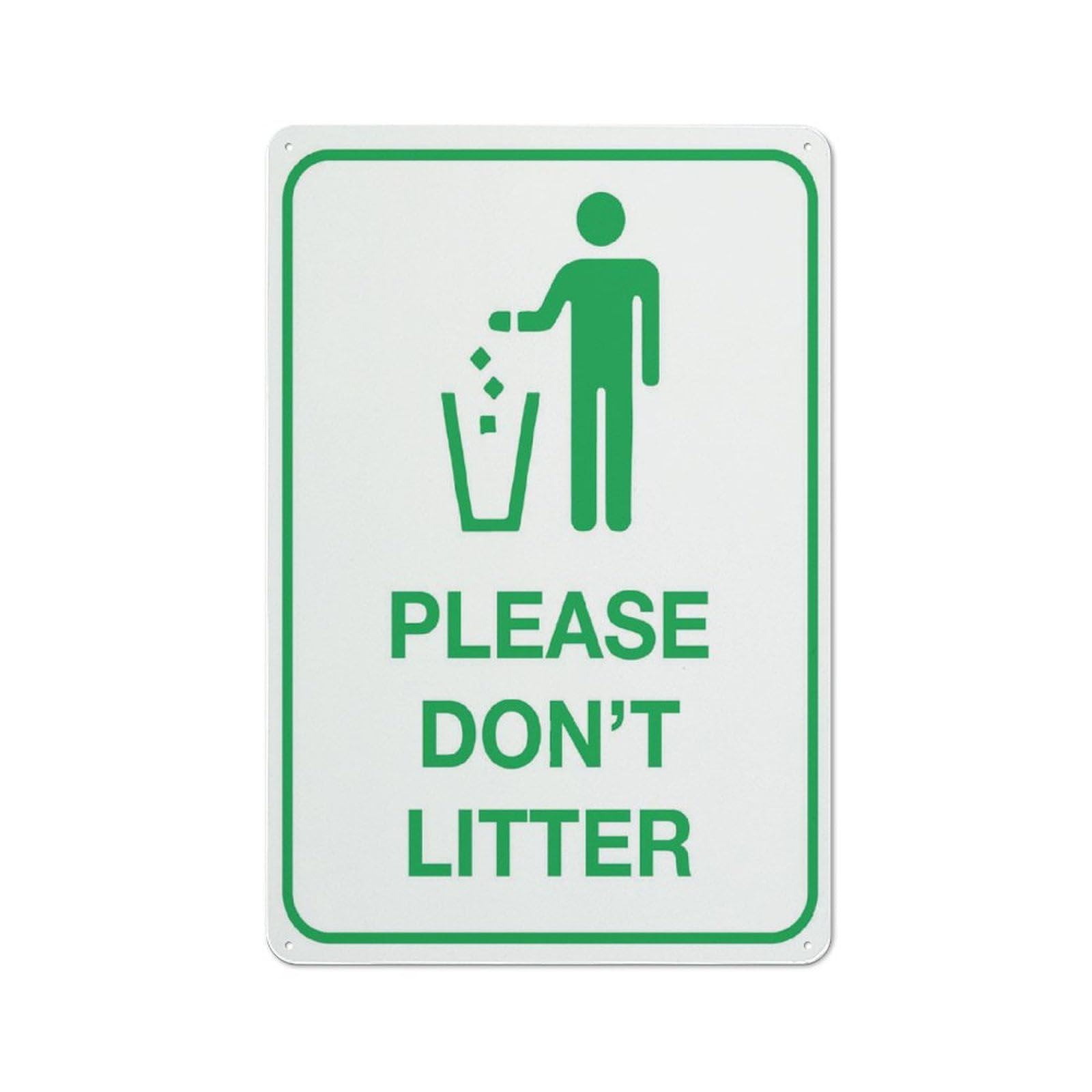 Please Don't Litter for Cafe Home Living Room Bedroom Kitchen Garden Garage Cafe Bar Pub Tin Sign 8x12 Inch
