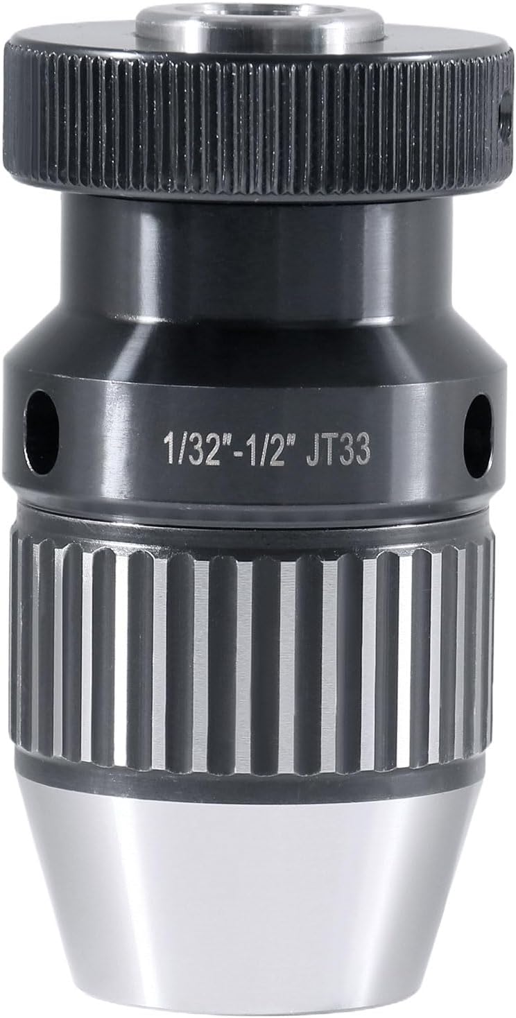 Accusize Industrial Tools 1/32-1/2'', 33Jt Precision Keyless Drill Chucks, Accuracy 0.0048'', 0222-0878