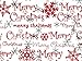 Merry Christmas Red Silver Christmas Gift Wrap Paper - 16 Foot Roll