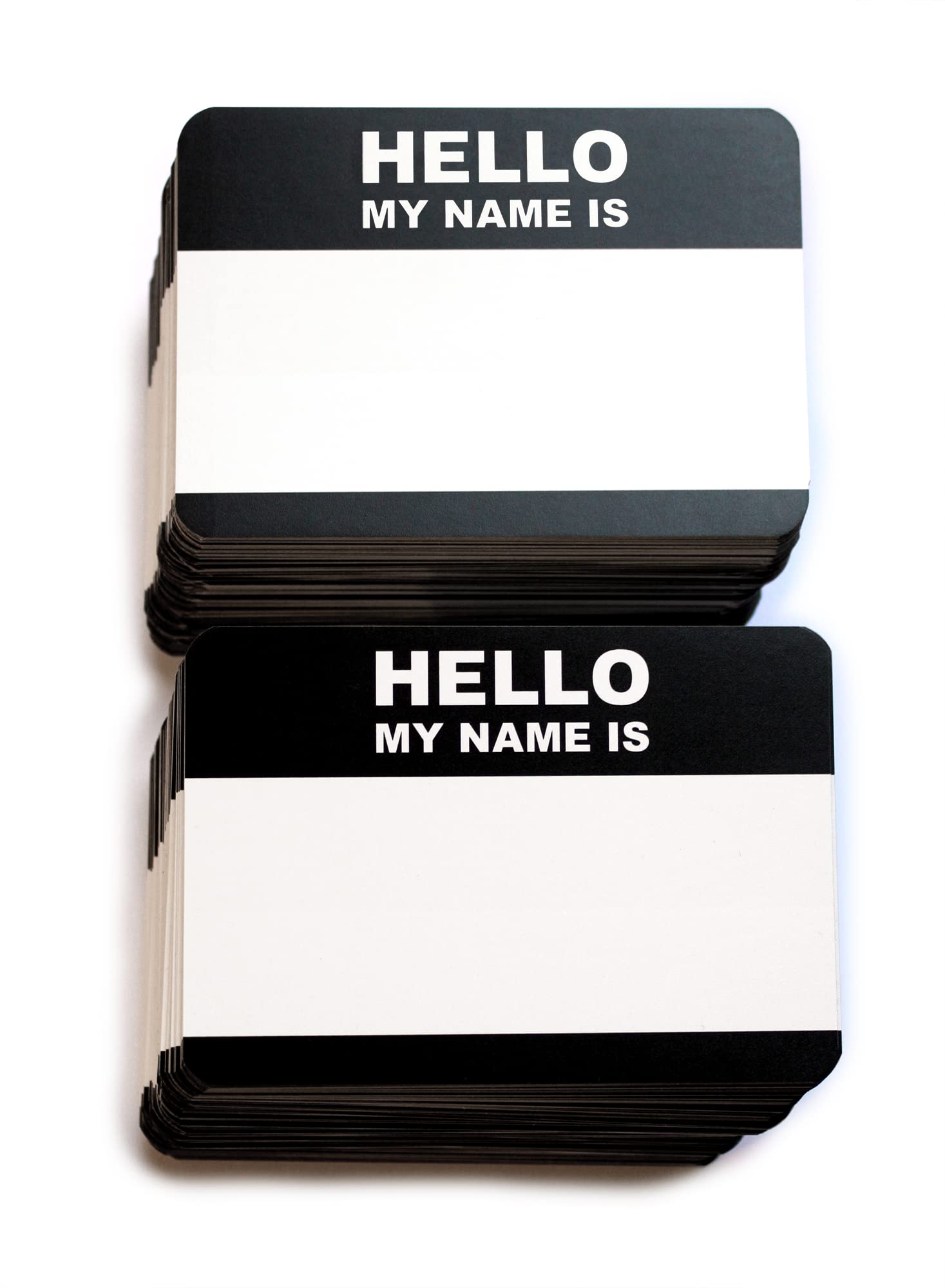 HELLO my name is... 500 Stück Vinyl-Stickerpack WETTERFEST/SCHWARZ!