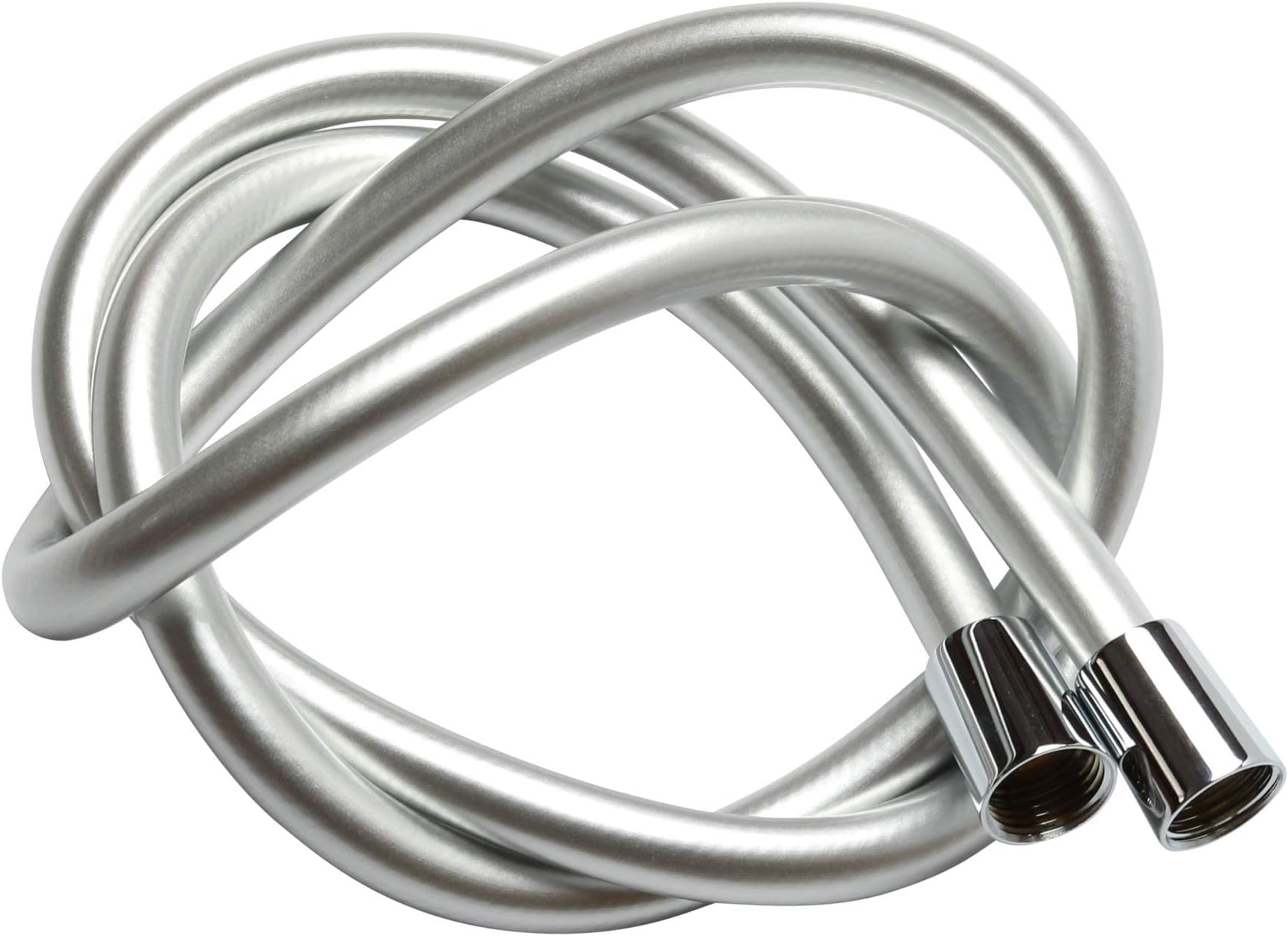 YOSSEE PVC Smooth Shower Hose 1.5M / 59 Inch with Anti-Twist Brass Connections - Universal Replacement Shower Head Hose, Flexible, Kink and Leak Proof