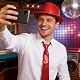 Sombrero Y Corbata De Lentejuelas Rojas Unisex – Disfraz De Discoteca Para Fiestas Temáticas