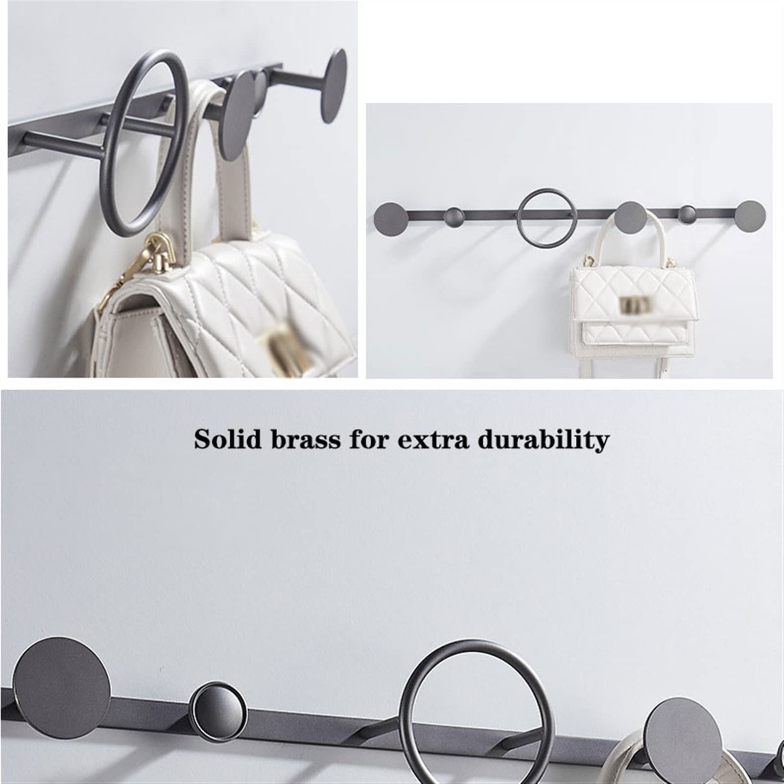 Ganchos Para Abrigos Perchero montado en la pared, Perchero trasero for puerta de baño, Perchero interior for abrigos, bufandas, bolsos, toallas, llaves, sombreros Perchero De Pared