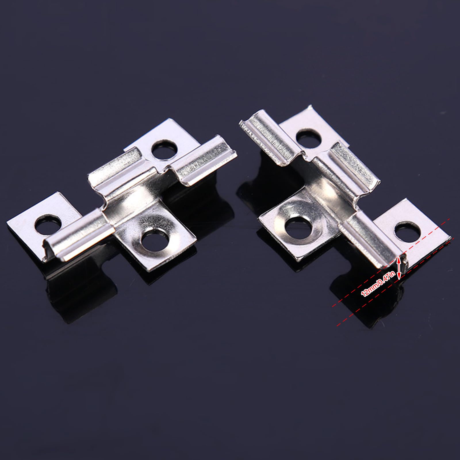 WPC Clip 100pcs Acero Inoxidable Terraza Clips Tornillos Clips de Fijación Clips de Sujeción 12 mm, Plata
