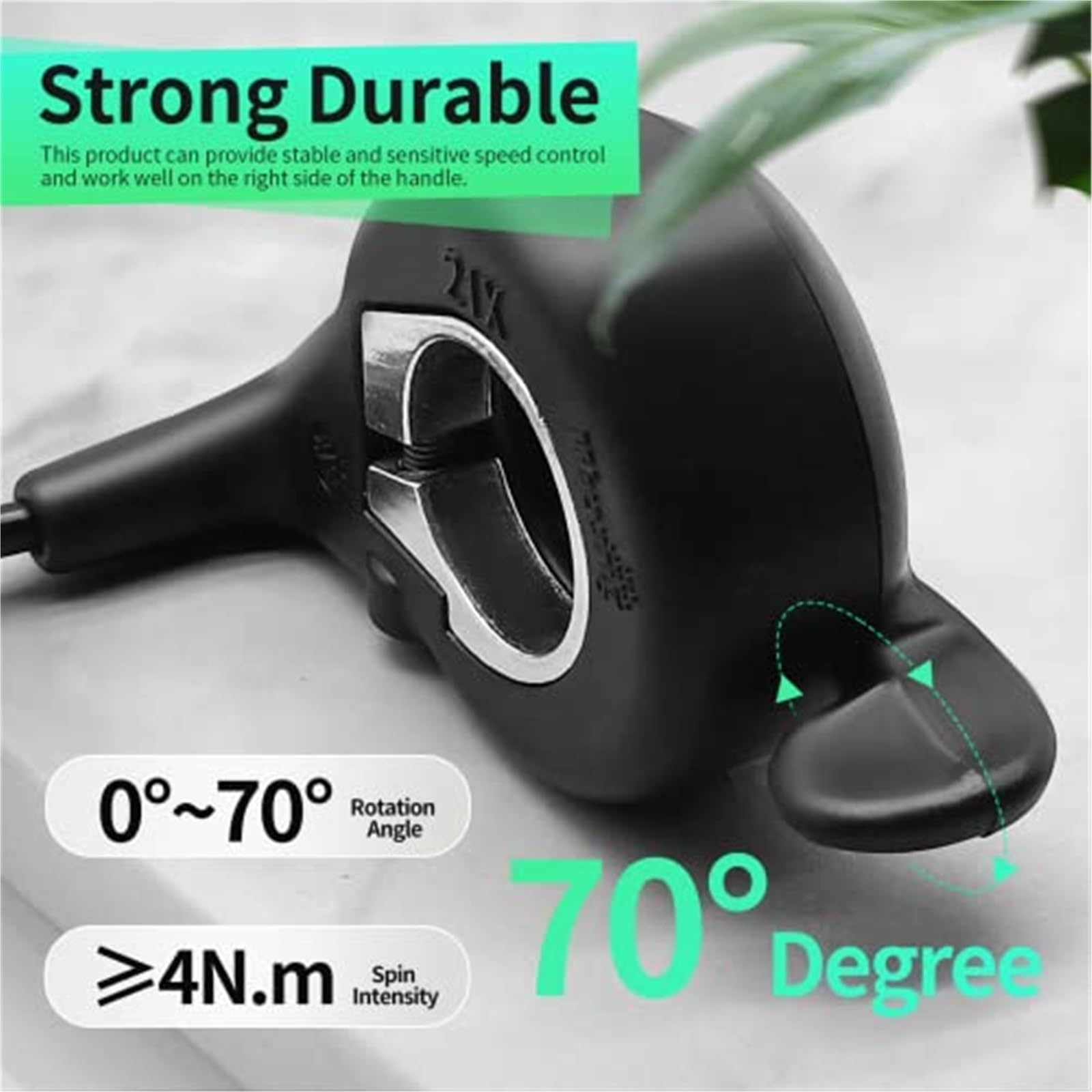 Acceleratore a pollice for bicicletta elettrica FT-21X, impugnatura destra, acceleratore a dito, controllo della velocità, for accessori for scooter elettrici Ebike E, compatibile con batterie