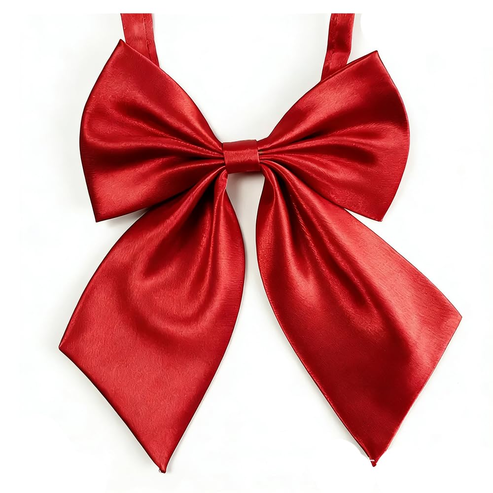 LOPURO Lady Adjustable Pre-tied Bow Tie,Women Uniform Bowtie for Cosplay