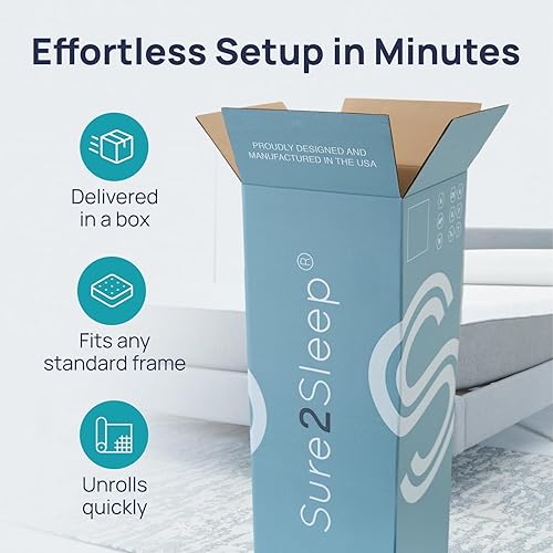 Miniatura 6 de Sure2Sleep Monterey Cal King - Colchón firme de 12 pulgadas, fabricado en Estados Unidos. Sin fibra de vidrio. Transpirable HyPUR-Gel Sleeps Cool.
