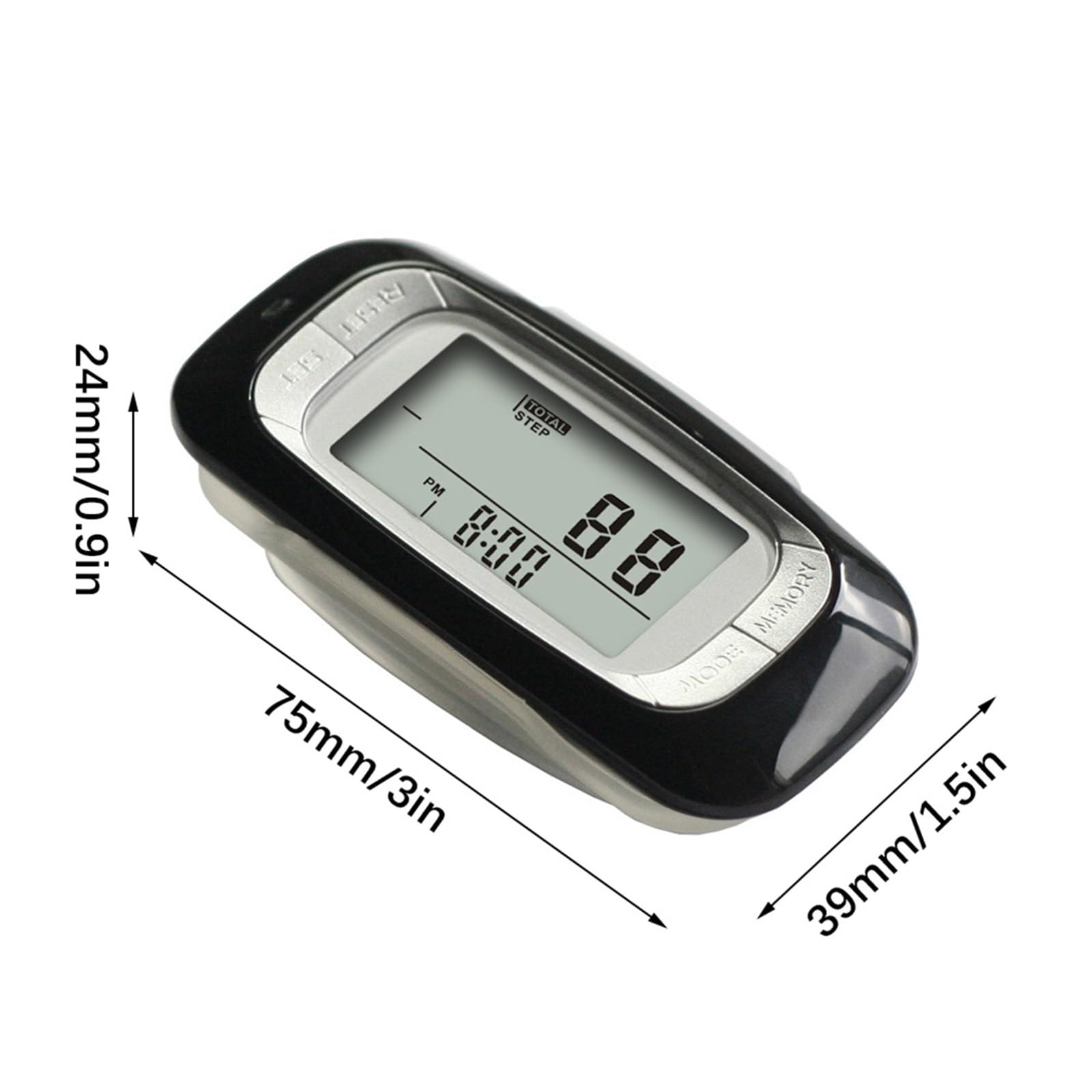 Walking Krokomierz 3D Z Klipsem Dokładny Licznik Kroków Dla Odległości Spaceru Fitness Mile Km Kalorii Precyzyjny I Czytelny