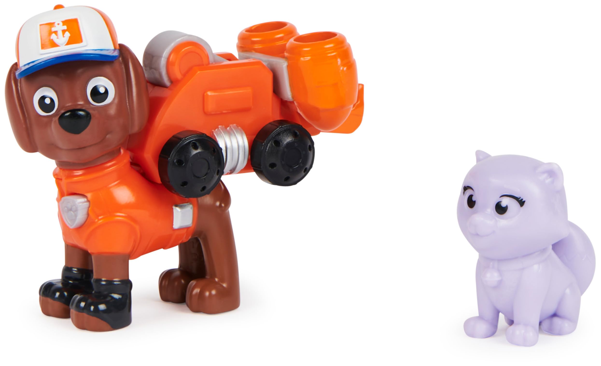 Big Truck Pups Zuma Action Figure with Clip-on Rescue Drone, Command Center Pod and Animal Friend Kids Toys for Ages 3 and up