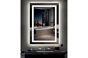 Ensenior 30" x 36" Wall-Mounted LED Mirror with Dimmable Front and Back Lighting