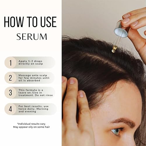 Miniatura 5 de Suero para el crecimiento del cabello con vitamina E, cúrcuma y aceite de argán, tratamiento orgánico para el cuero cabelludo seco para mujeres,