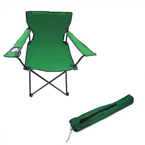 Trademark Innovations Silla plegable de campamento de playa para exteriores, 18 pulgadas de largo x 31 pulgadas de ancho x 32 pulgadas de alto,