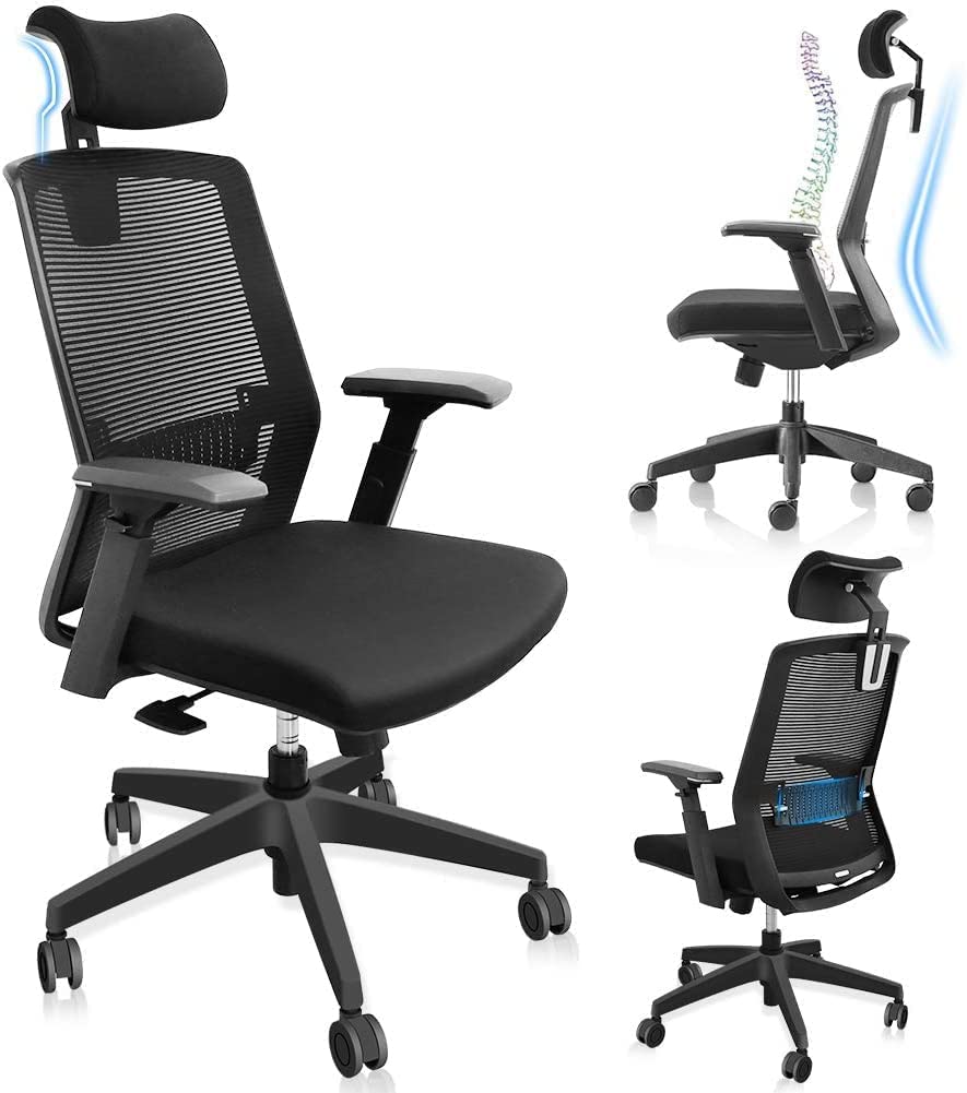 Buy Ergonomic Office Chair, High Back Home Mesh Office Chair, Lumbar