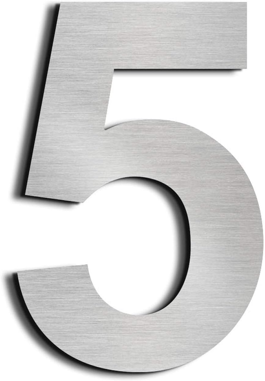 Numeri Civici In Acciaio Inossidabile 304 Nero 6 Pollici - Effetto Fluttuante Moderno Per Esterni, Facili Da Installare - Foto 6