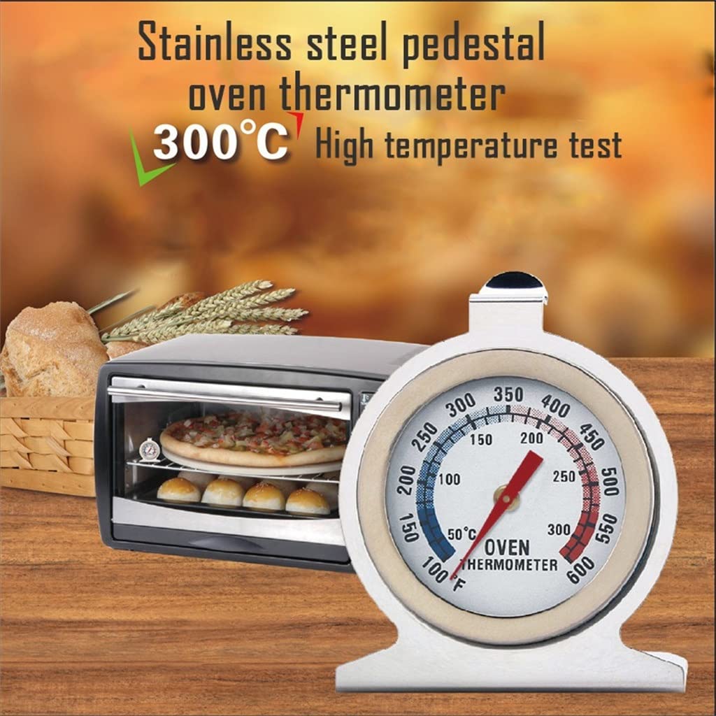 0-300 Stainless Steel Oven Thermometer Mini Dial Stand Up Temperature Gauge Gage