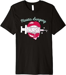 Plastic Surgery Nurse Cute RN Aesthetic Nursing Hot Lips Premium T-Shirt
