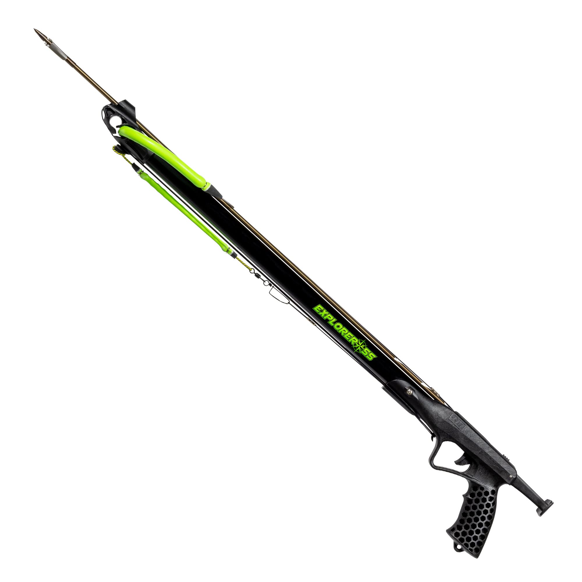 JBL Spearguns Explorer Performance Speargun for Spearfishing, Speargun for Freediving, Scuba Diving, Fishing, Diving, Aluminum Barrel, Stainless Steel Shaft, Easy Stretch Bands, Made in USA