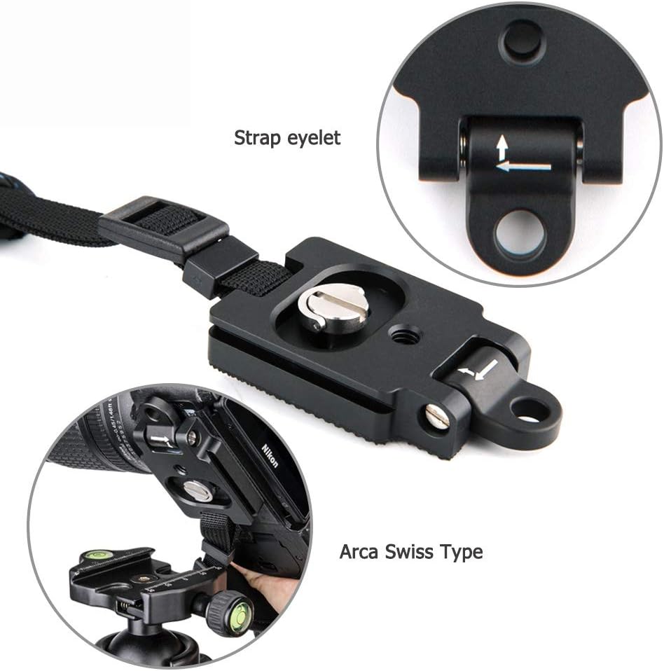 Camera Hand Grip Strap with Arca Swiss Baseplate, DSLR Mirrorless Camera Wrist Strap for Canon EOS 6D Mark II 5D Mark IV 90D 80D 77D Rebel T8i T7i T7 T6i SL3 SL2 Nikon D780 D750 D850 D7500 D5600-Red