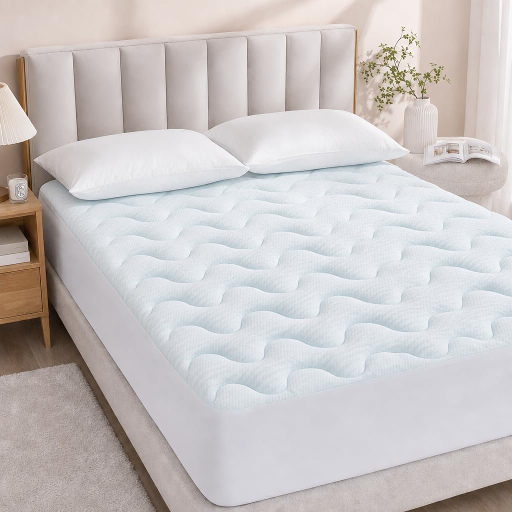 Surmatelas Housse 140x190 Mémoire de Forme | Poche 30cm | Soulage Le Dos (140x190cm)