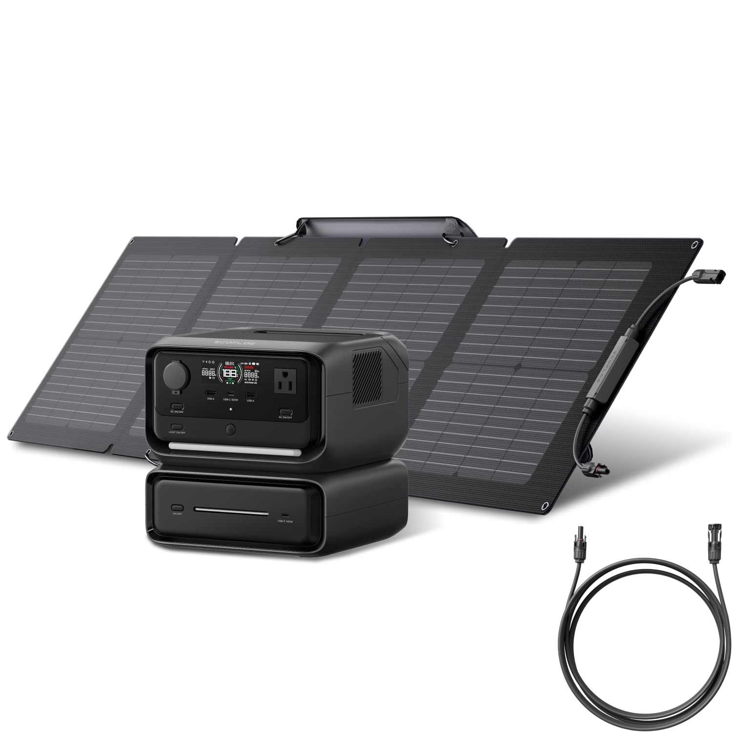 EcoFlow  3 Max ポータブル電源 + ソーラーパネル ECOFLOW 防災グッズ ポータブル電源 ソーラーパネル セット 大