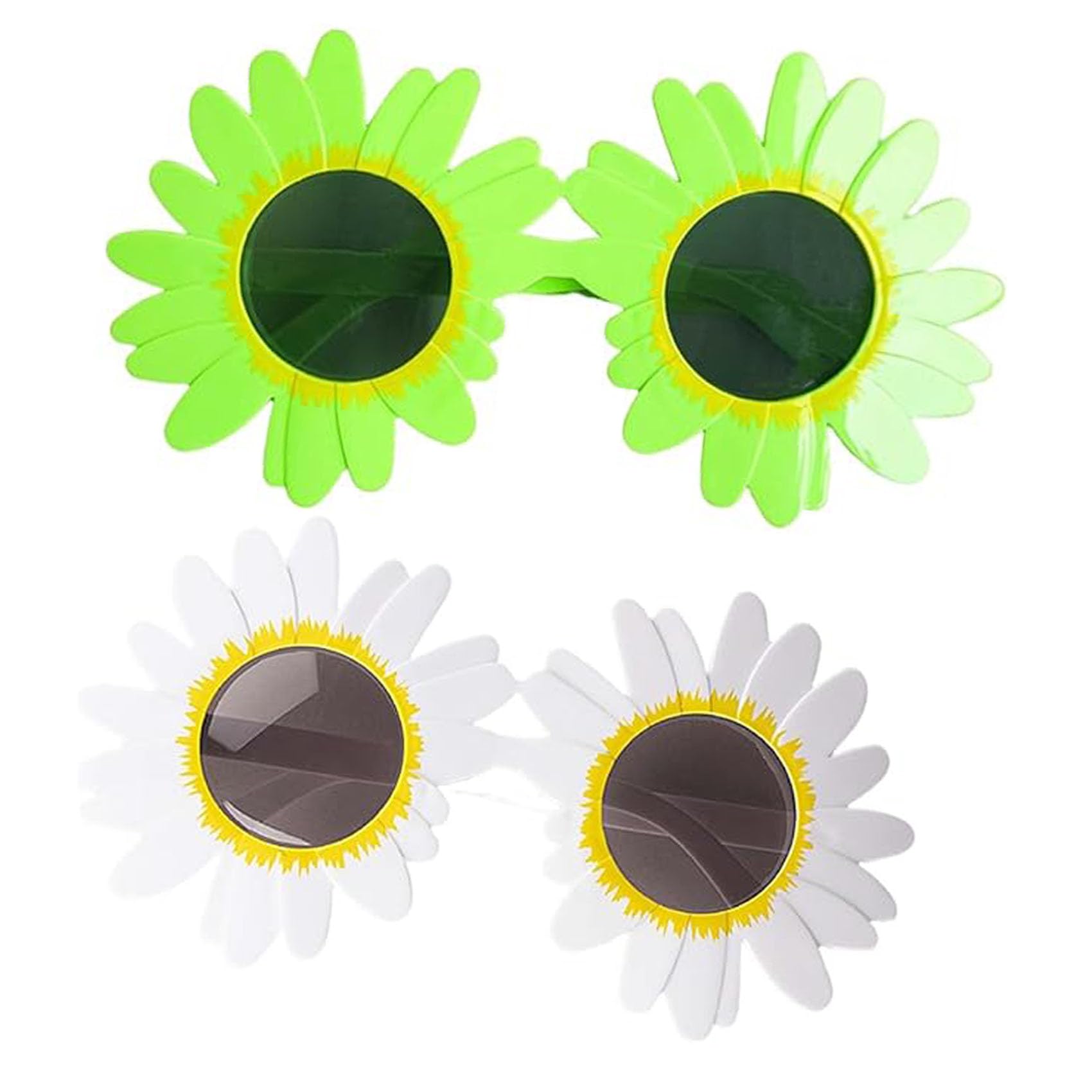 Art the Clown Sunflower Glasses, Sunflower Daisy Glasses, Adult Halloween Role Play, Multicolor (2pcs-J)