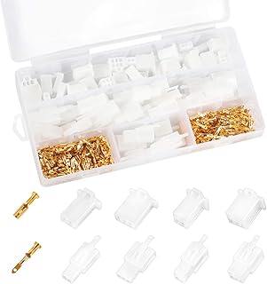 380 Stück Flachsteckhülsen Flachstecker Set 2 3 4 6 Polig Kabel Steckverbinder Kabelschuhe Männlich & Weiblich Anschlusskl...