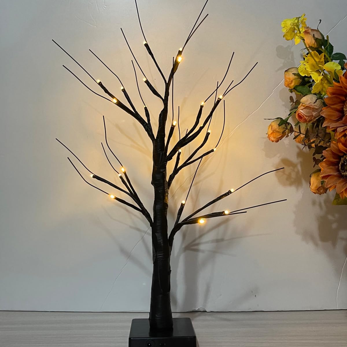 Amazon | クリスマスツリー 白樺 LEDツリーライト 60cm 24LED USB/電池