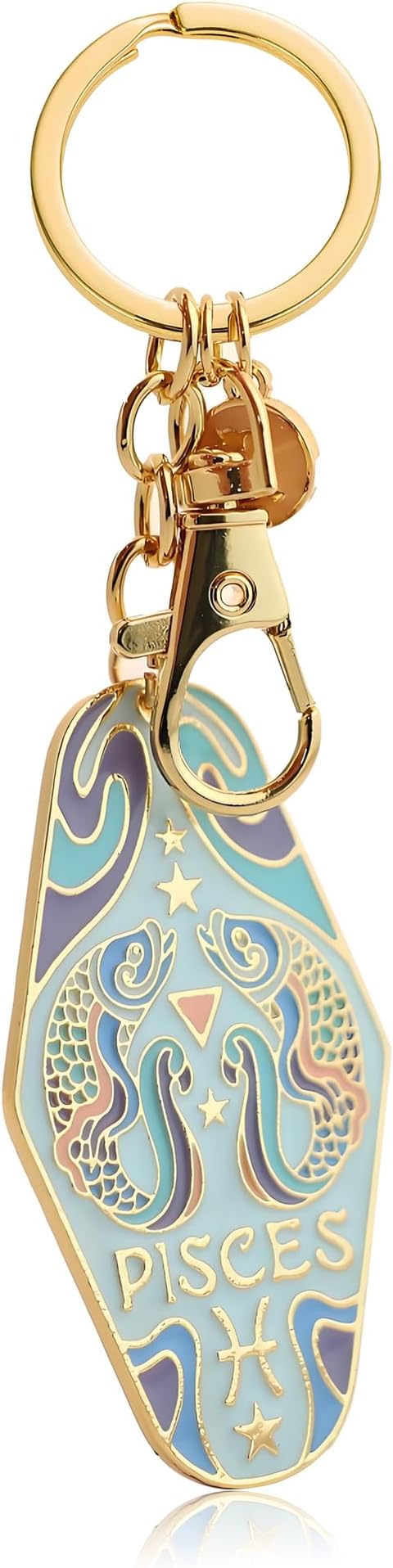 Gemini/Cancer/Leo/Virgo/Libra/Scorpio/Sagittarius/Capricorn Zodiac Sign Keychain Enamel Metal Accessories Gifts