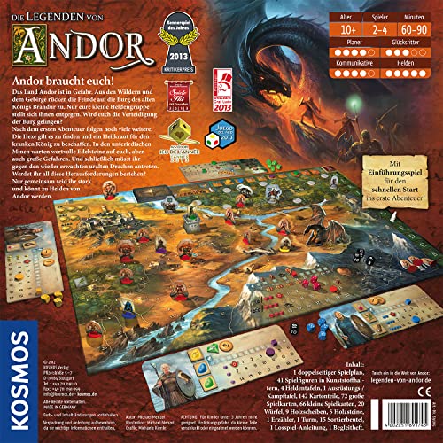 KOSMOS 691745 Die Legenden von Andor - Das Grundspiel, Kennerspiel des Jahres 2013, kooperatives Fantasy-Brettspiel ab 10 Jahren – Bild 3