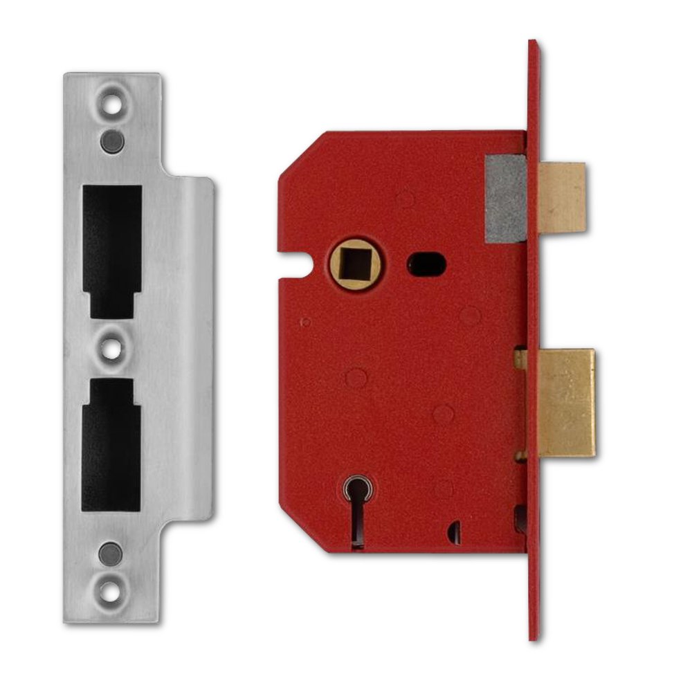 UNION Y2201-SC-2.50 2201 5 Lever Mortice Sashlock Satin Chrome 65m...