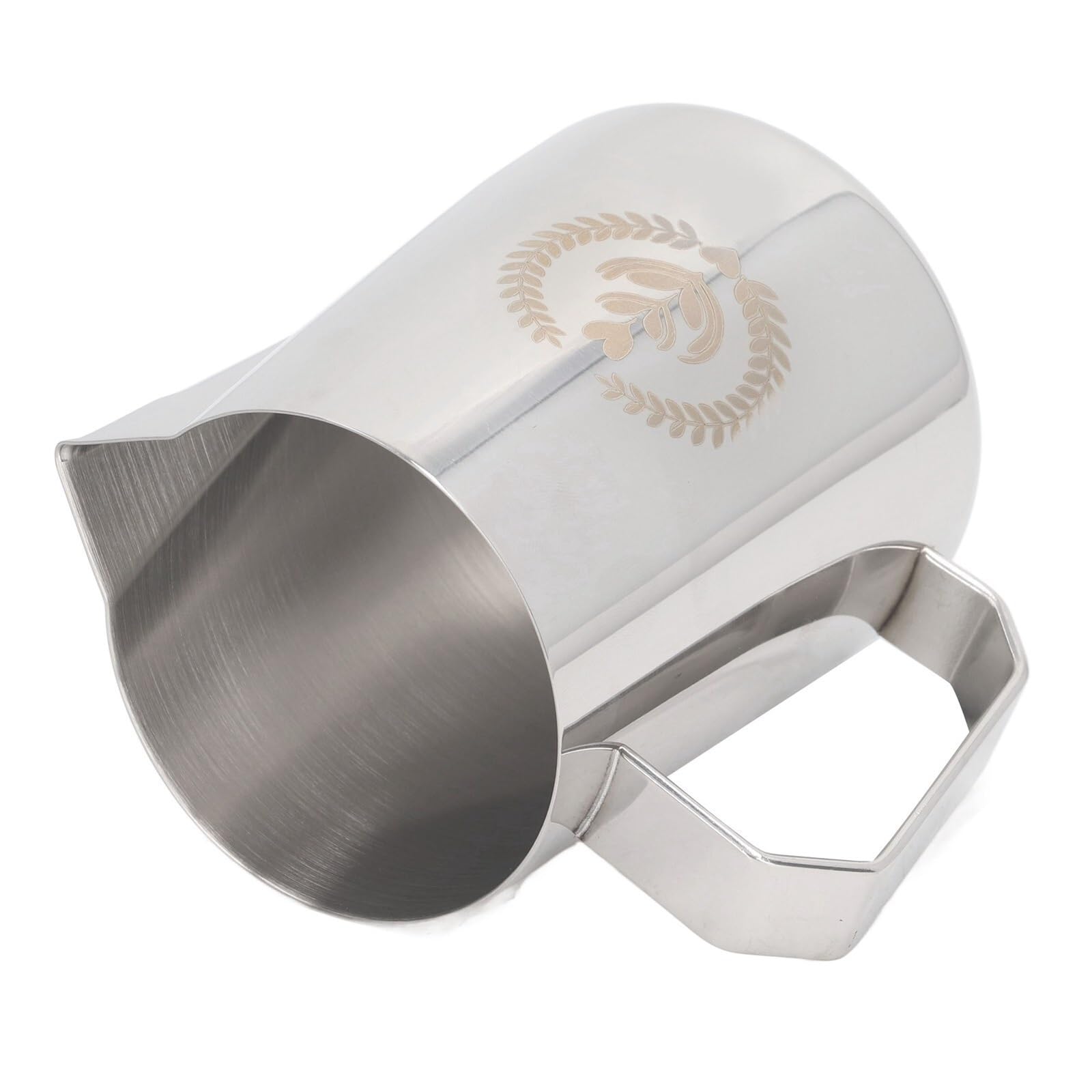 Jarra de espuma café 450ml, taza leche, Latte Art, Espumador acero inoxidable, mezcladora, herramienta for expreso Barista, 2 uds Para café(Grey)