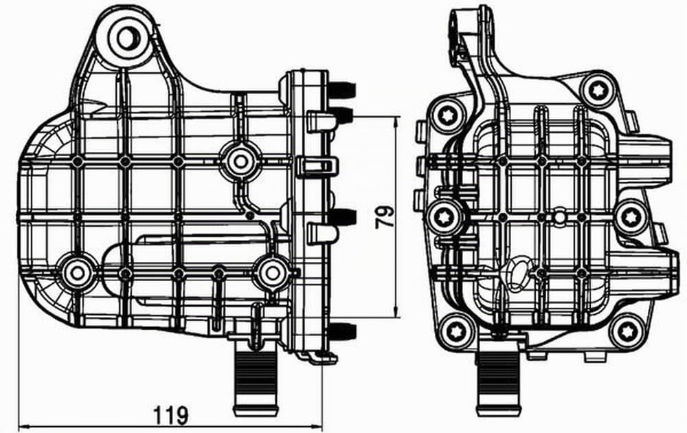 MAHLE Kühler, Abgasrückführung CE4000P | Compatible con: CITROËN C4 GRAND PICASSO II, C4 PICASSO II, C5 III, C5 III Break, DS4, DS5, JUMPER II Bus