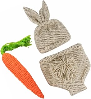 Gatuida 3 Pçs Roupas Para Fotografia De Coelho Roupas Recém-Nascidas Gorros Para Bebês Chapéus Recém-Nascidos Roupas Infantis Acessórios Para Fotos De Coelho Recém-Nascido Traje De