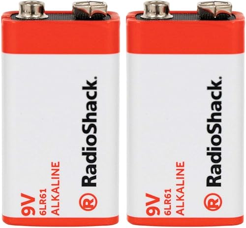 RadioShack Pilas alcalinas de 9 V, paquete de 2