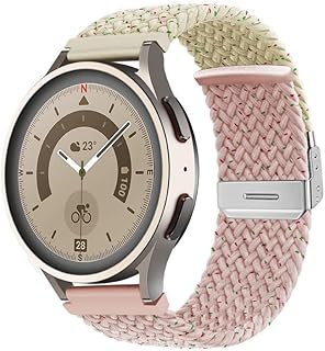 Pulseiras trançadas de estilo combinando cores compatíveis com Samsung Galaxy Watch 5 e 4 pulseiras de 40 mm e 44 mm/Galaxy Watch 5 Pro pulseira de 45 mm/Galaxy Watch 4 Classic de 46 mm e 42 mm, para homens e mulheres