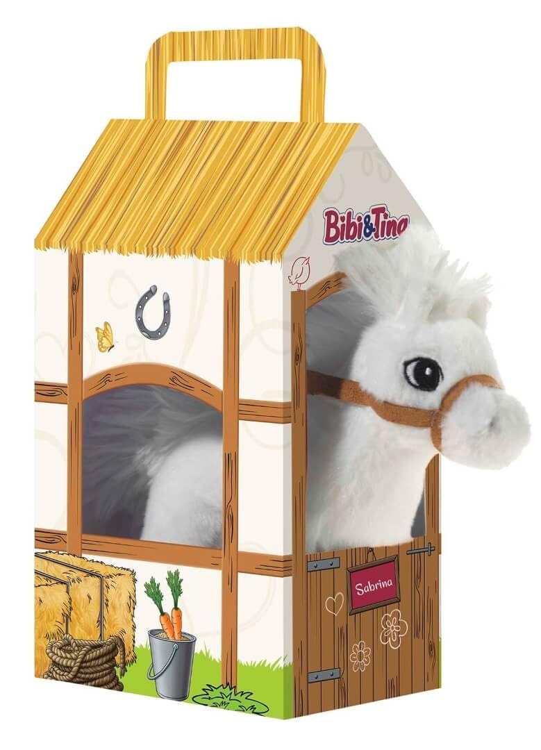 Bibi & TinaSabrina 636873 Horse Standing in the Stable, Plush Toy, White